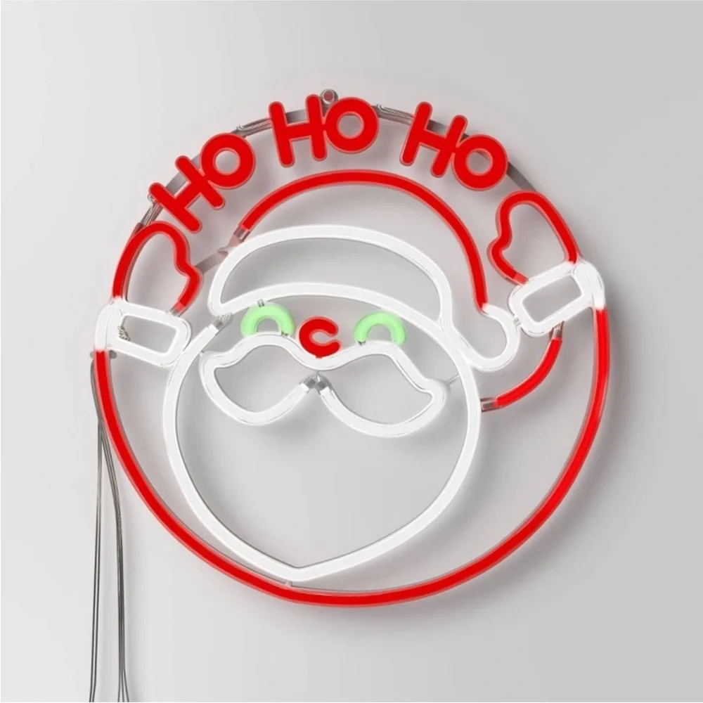WONDERSHOP NWT animated ed Santa sign -indoor/outdoor -14”